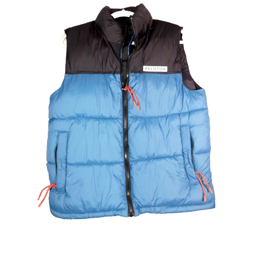 Peloton Puffer Vest Women's Size Small Aspen Blue Black Insulated READ**